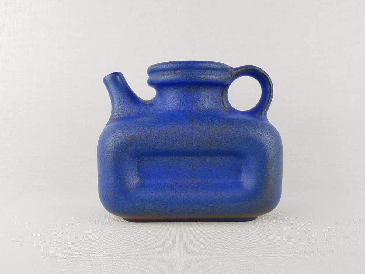 Vintage STEULER KERAMIK Matte Blue Watering Can/ Vase 445-15 | West German Pottery 1974s by Cari Zalloni