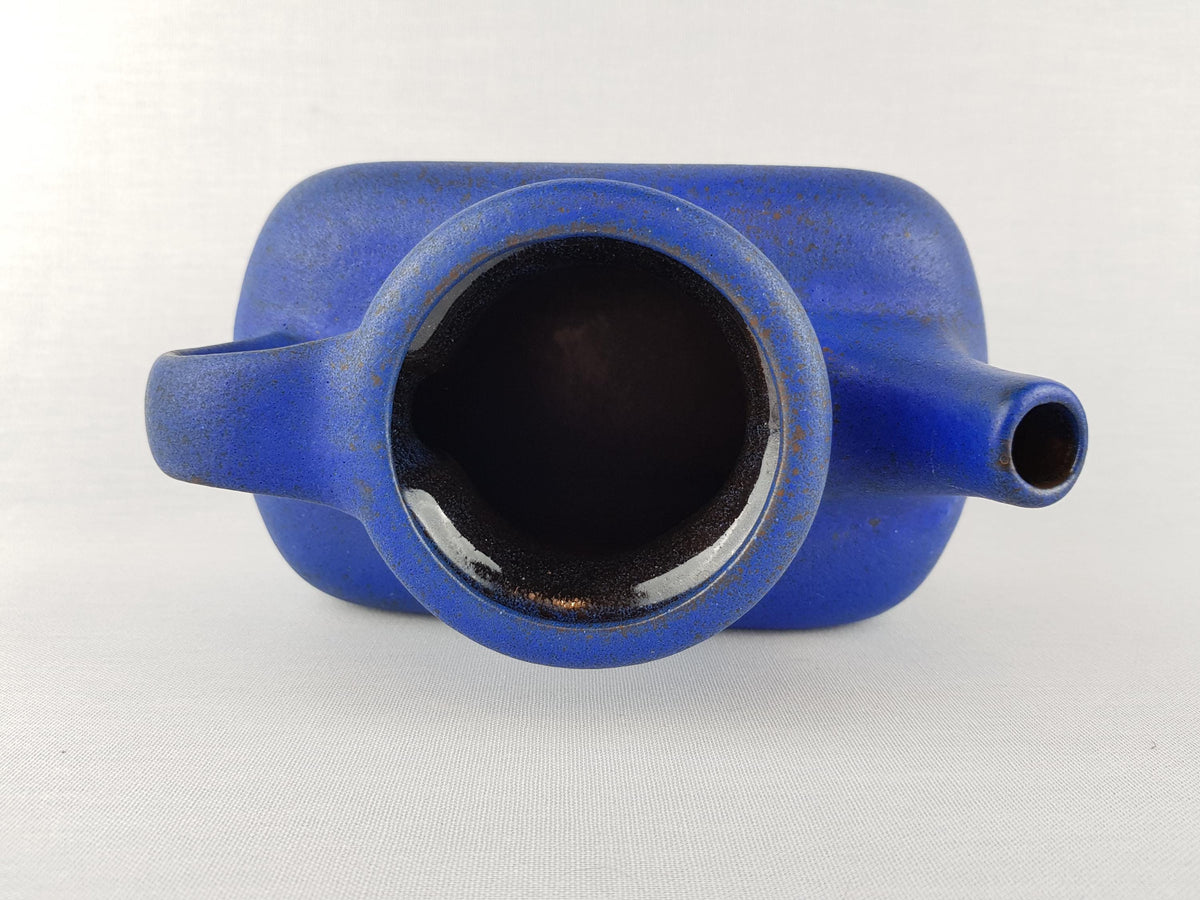 Vintage STEULER KERAMIK Matte Blue Watering Can/ Vase 445-15 | West German Pottery 1974s by Cari Zalloni