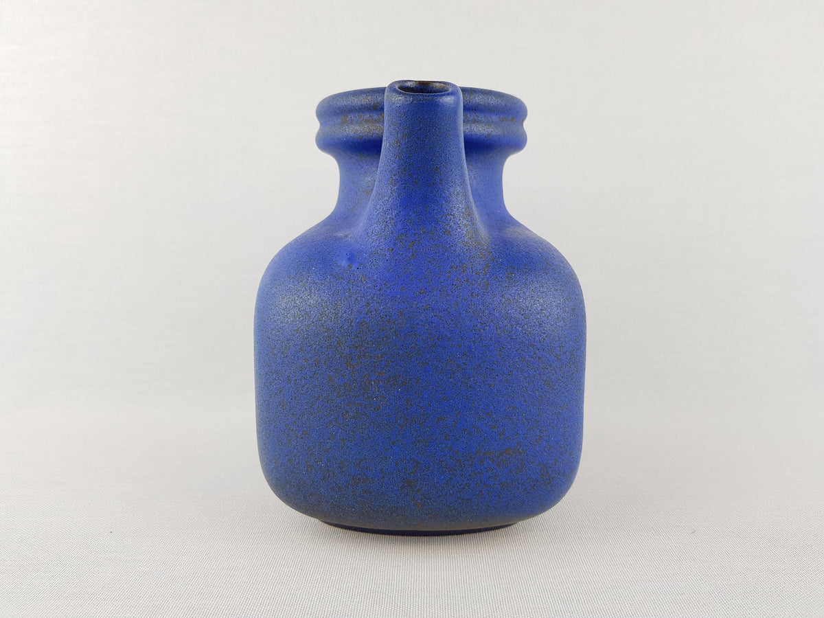Vintage STEULER KERAMIK Matte Blue Watering Can/ Vase 445-15 | West German Pottery 1974s by Cari Zalloni