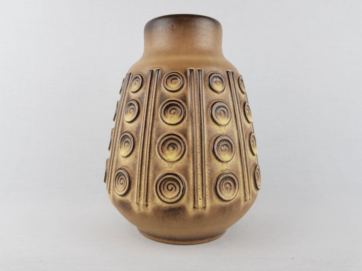 Vintage STEULER KERAMIK Brown/ Beige Vase 4333/0 West German Pottery 1950s