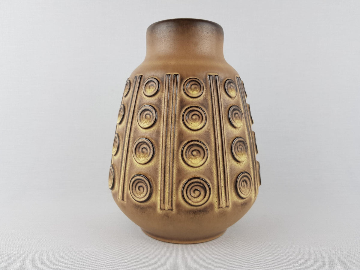 Vintage STEULER KERAMIK Brown/ Beige Vase 4333/0 West German Pottery 1950s