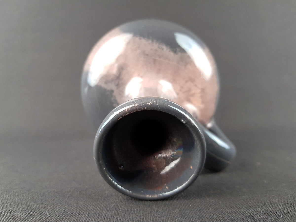 Vintage OTTO KERAMIK Handled Pink Gray Vase West German Pottery 1970-80s