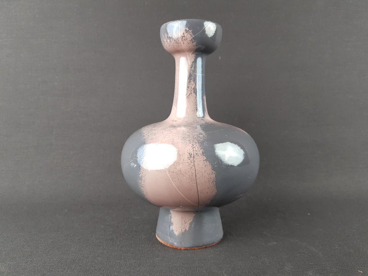 Vintage OTTO KERAMIK Handled Pink Gray Vase West German Pottery 1970-80s