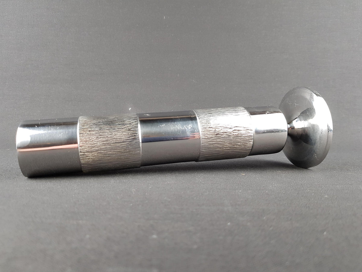 Vintage Brutalist BMF (Bayerische Metallwaren Fabrik) Metal Cylinder Steel Vase from West Germany 1960-70s