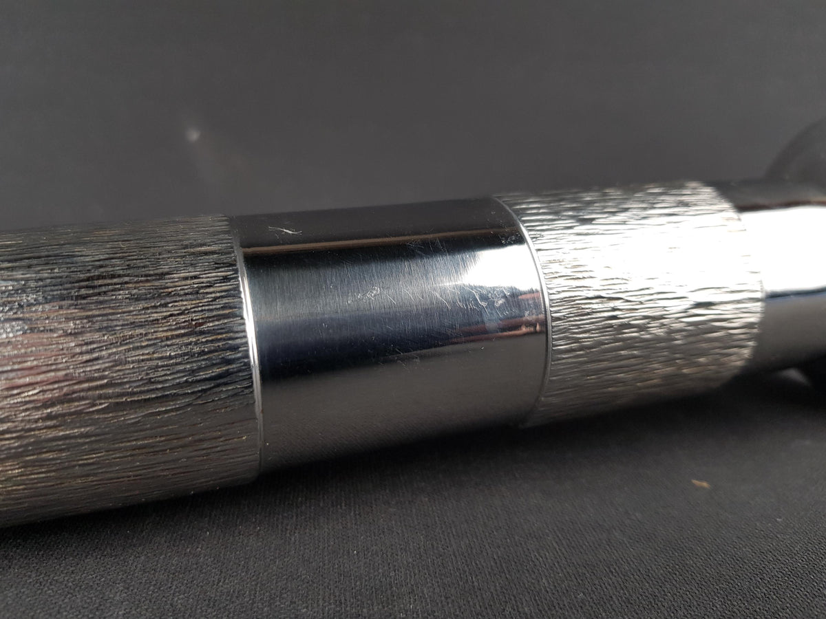 Vintage Brutalist BMF (Bayerische Metallwaren Fabrik) Metal Cylinder Steel Vase from West Germany 1960-70s