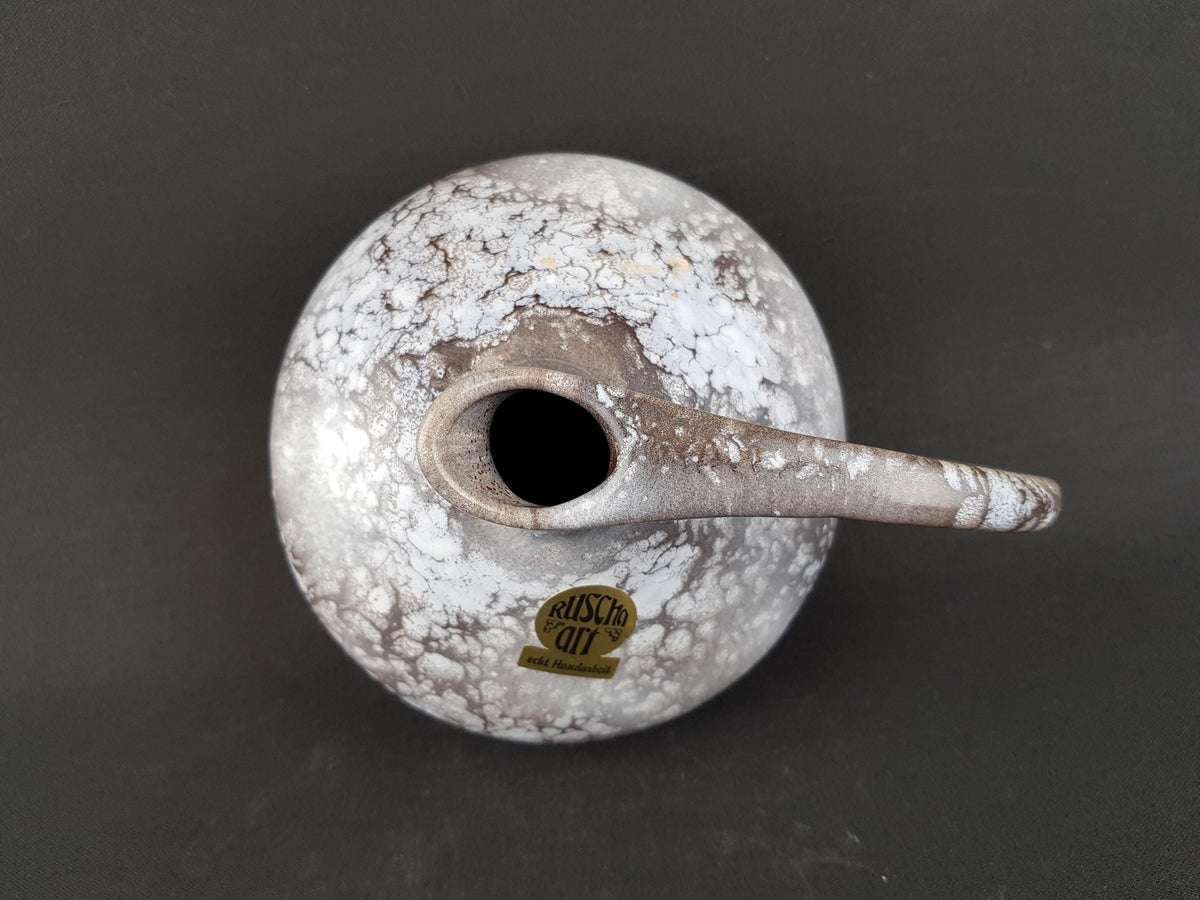 Vintage RUSCHA KERAMIK Iconic Mottled Grey Pitcher Vase 313 West German Pottery 1960 1970s