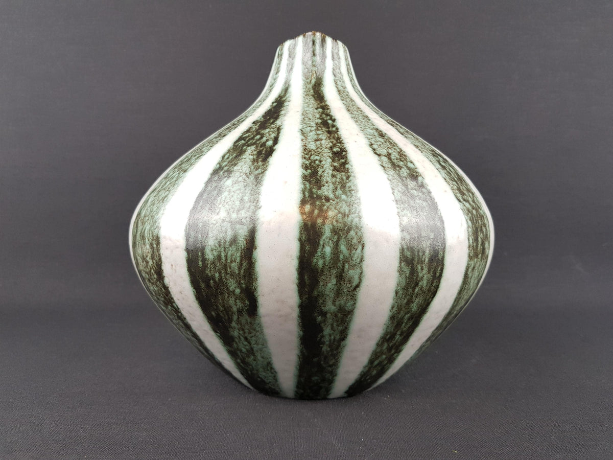 Vintage RUSCHA KERAMIK Vase with Zebra decor 315 West German Pottery 1950s