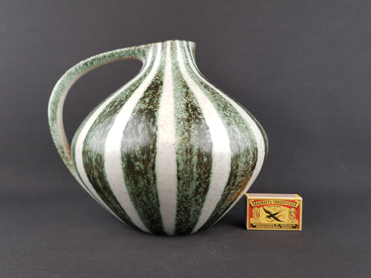 Vintage RUSCHA KERAMIK Vase with Zebra decor 315 West German Pottery 1950s