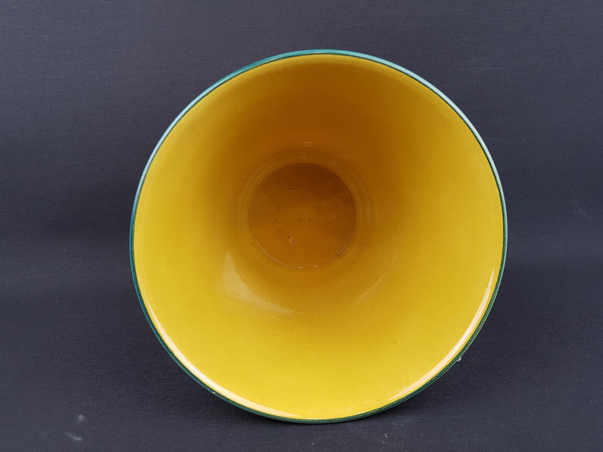 Vintage FLORA GOUDA HOLLAND Ceramic Orange Planter Flower Pot Dutch Pottery 1970s