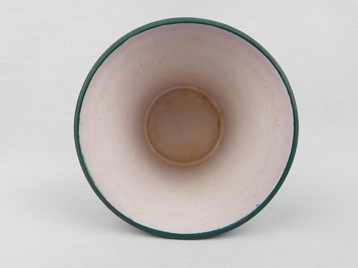 Vintage STEULER KERAMIK Teal and Gray Planter / Flower Pot 4204/2 West German Pottery 1958s