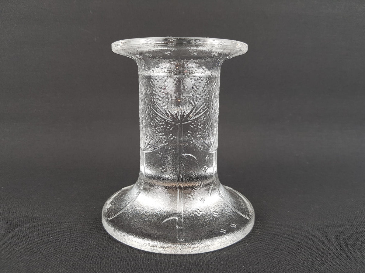 Vintage Rosenthal Studio Line Candle Holder | Dandelion Design by Nanny Still | Clear Pressed Glass | West Germany 1980s