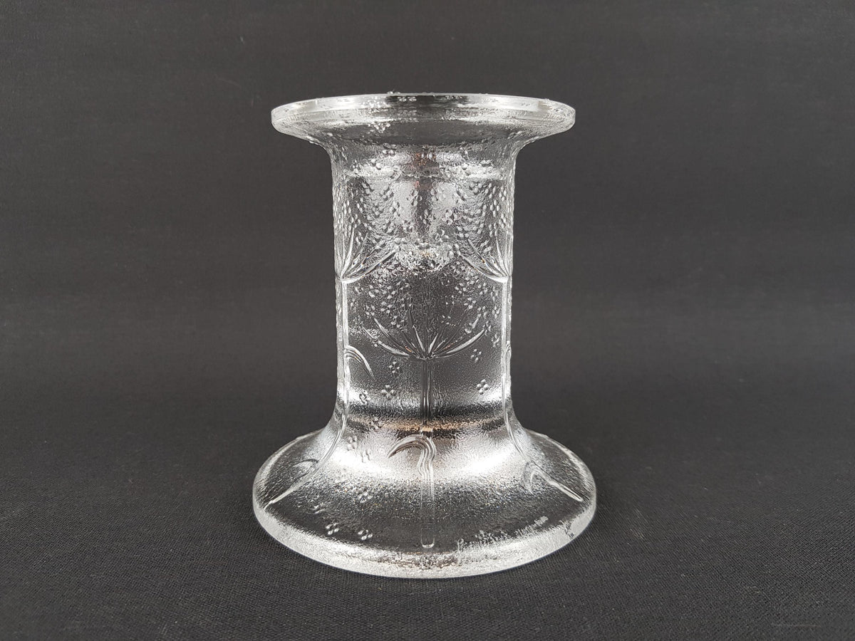 Vintage Rosenthal Studio Line Candle Holder | Dandelion Design by Nanny Still | Clear Pressed Glass | West Germany 1980s