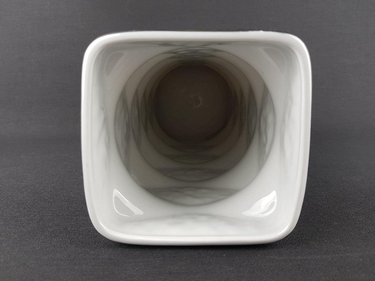 Vintage KERAFINA Porzellanfabrik Black and White Op Art Vase 640/3 – Royal KPM Bavaria – Designed by Ernst Fenzl – West Germany 1970s