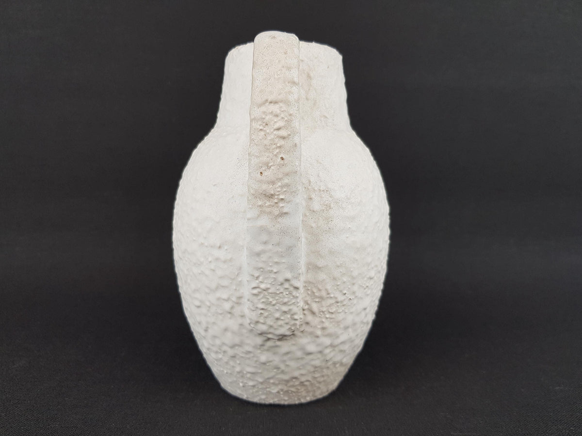 Vintage SCHEURICH KERAMIK White Fat Lava Vase 414-16 West German Pottery 1960s