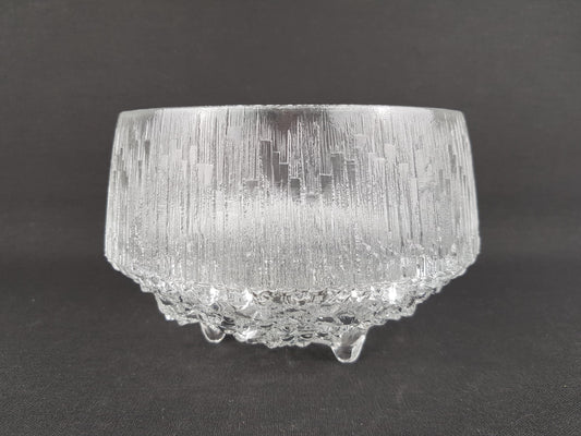 Vintage IITTALA Transparant Glass Bowl Ultima Thule By Tapio Wirkkala 1960s