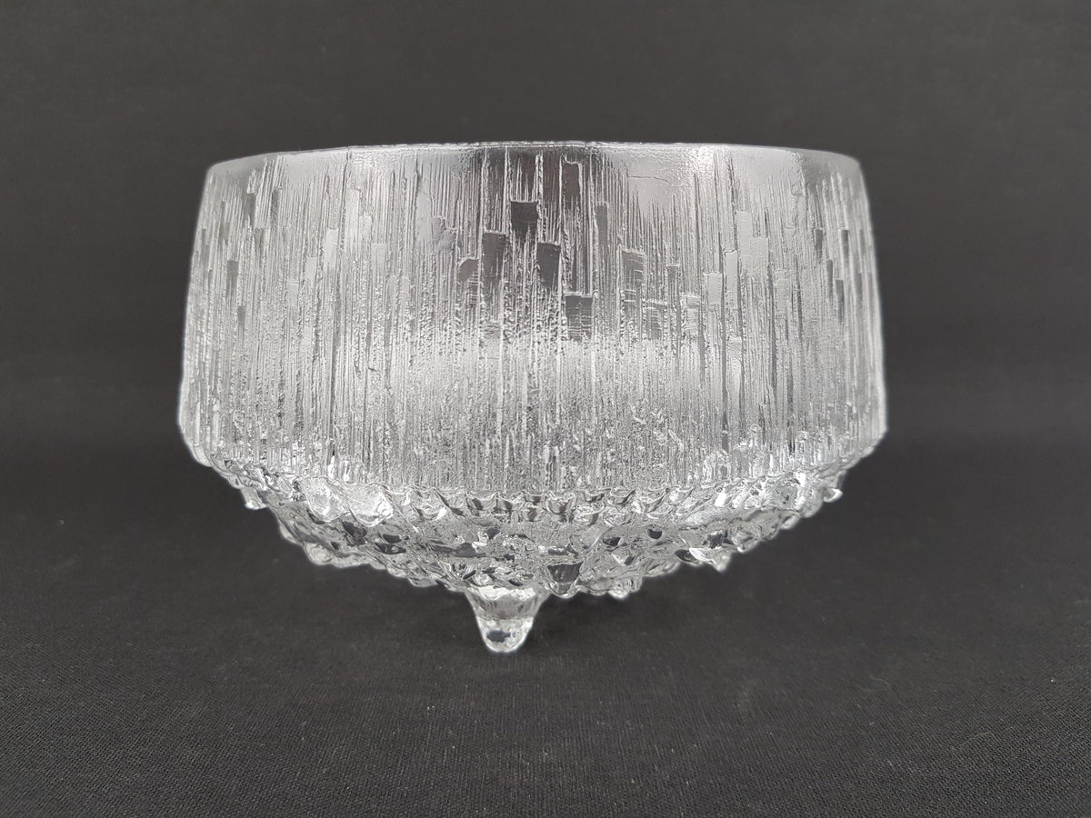 Vintage IITTALA Transparant Glass Bowl Ultima Thule By Tapio Wirkkala 1960s