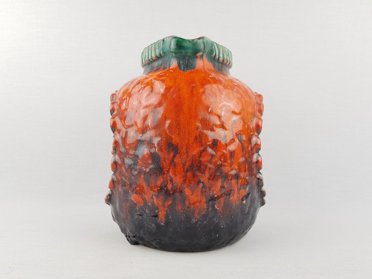Vintage DÜMLER & BREIDEN Fat Lava Vase Relief Serie 53/21 with Juwel Decor 1970s