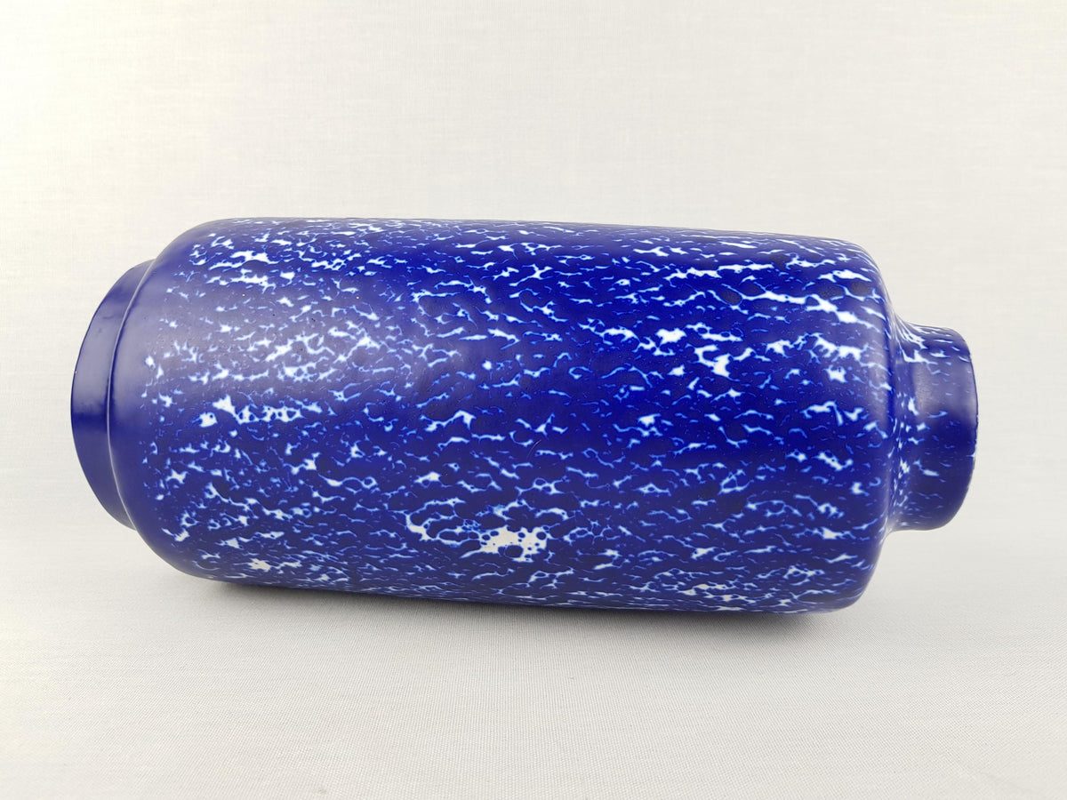 Vintage VEB HALDENSLEBEN Blue and White Vase 3045A East German Pottery 1960s