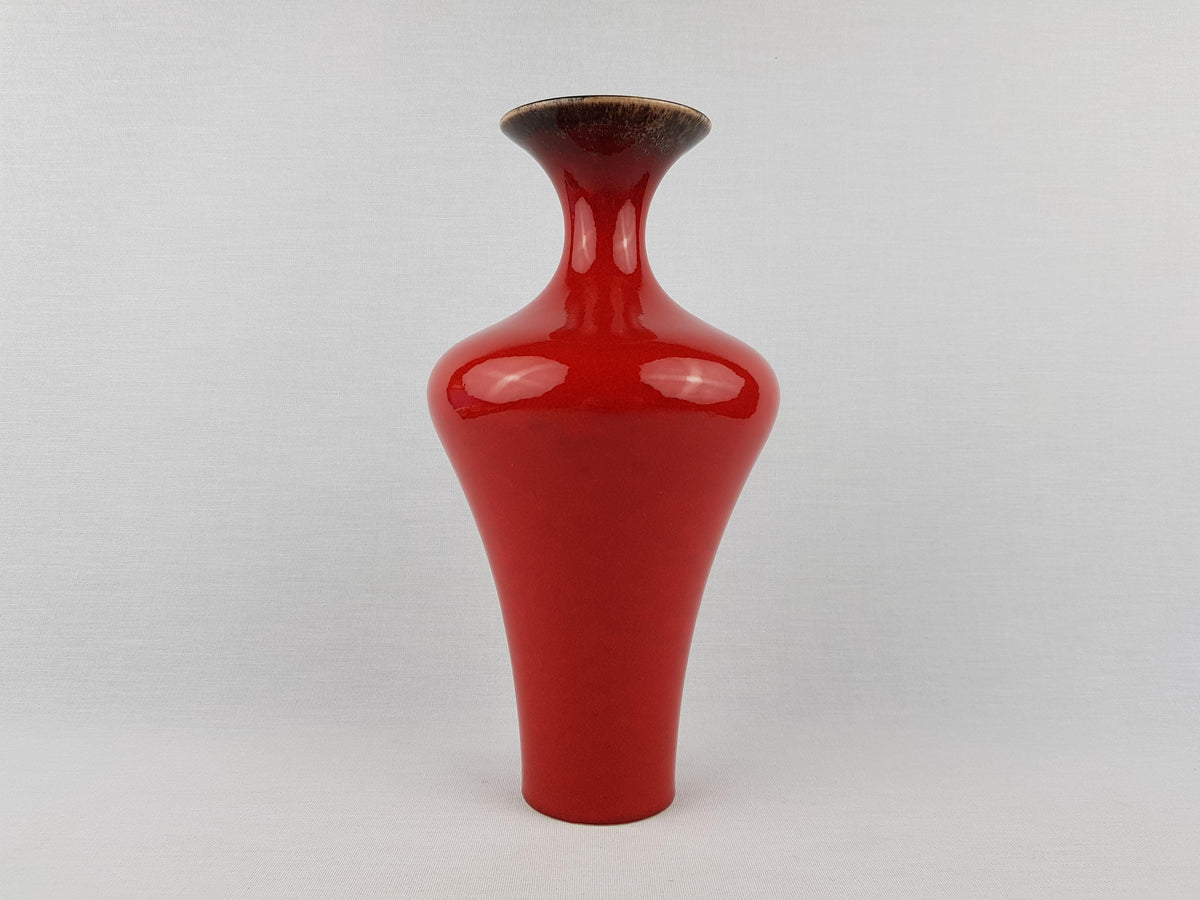 Vintage KERAMICA STUDIO Red Vase English Art Pottery by Karen & Andrew Key 1980s