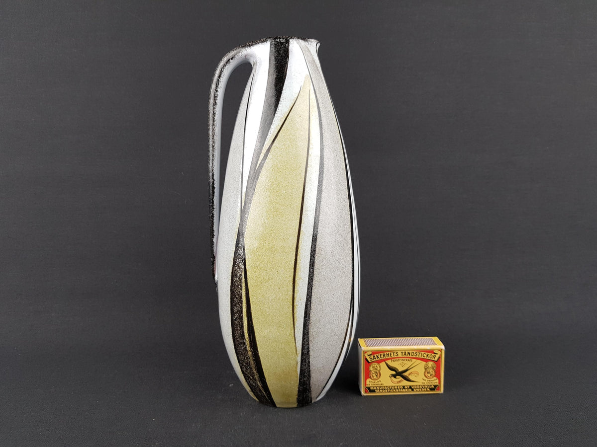 Vintage KROSSELBACH Pitcher Vase, incl 6 mugs by Clare Zange West German Pottery 1950s
