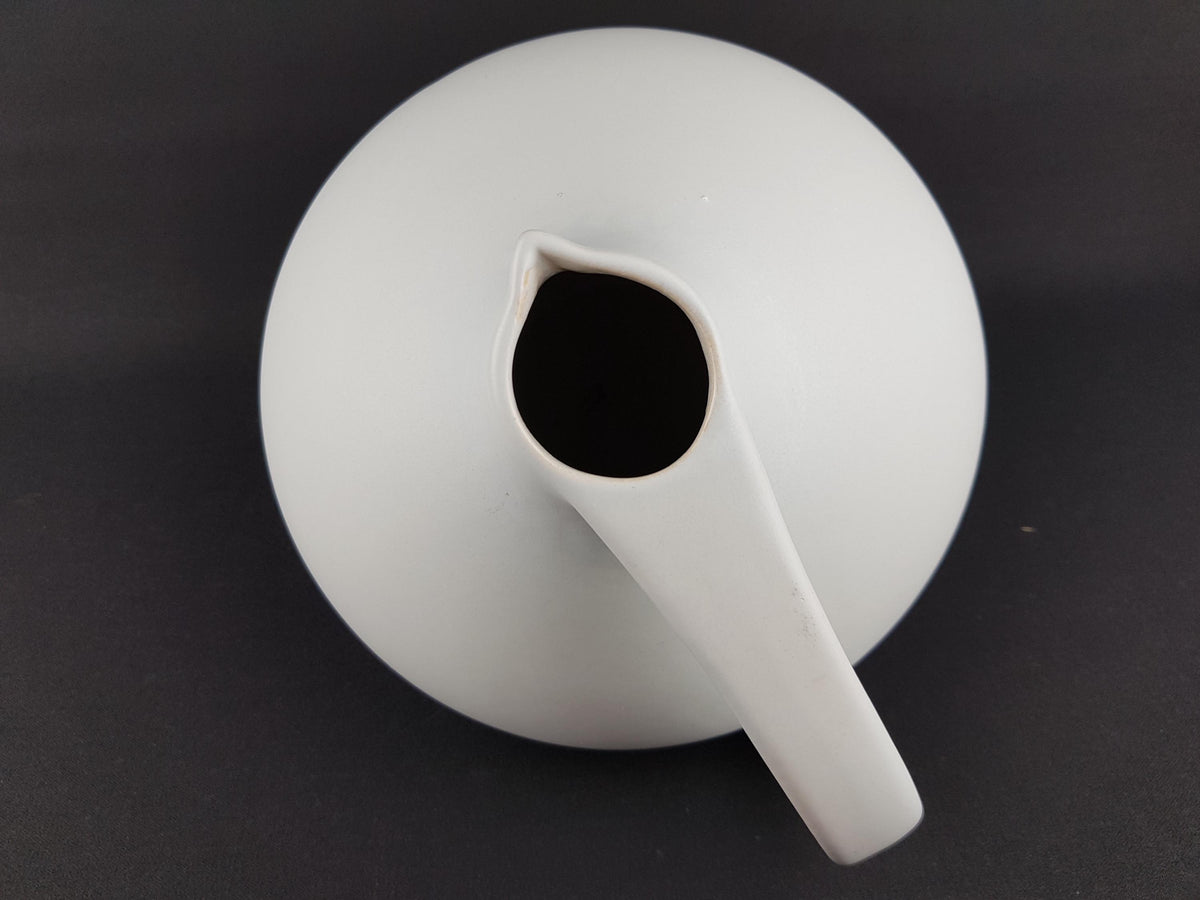 Vintage RUSCHA KERAMIK White Ceramic Vase 315 West German Pottery 1970s
