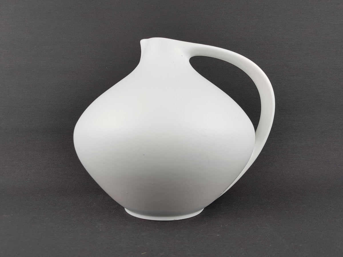 Vintage RUSCHA KERAMIK White Ceramic Vase 315 West German Pottery 1970s