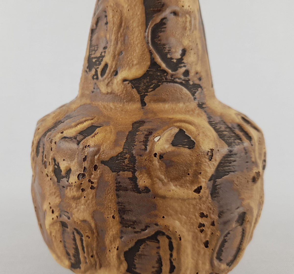 Vintage ES Keramik West German Pottery Vase - "Fat Lava" Glaze - Mid-Century Modern