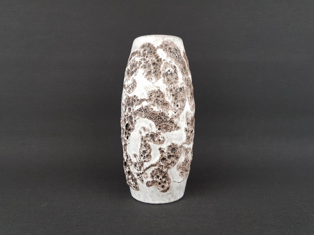 Vintage SCHEURICH KERAMIK White and Gray Fat Lava Vase 522 18 West German Pottery Fat Lava Era