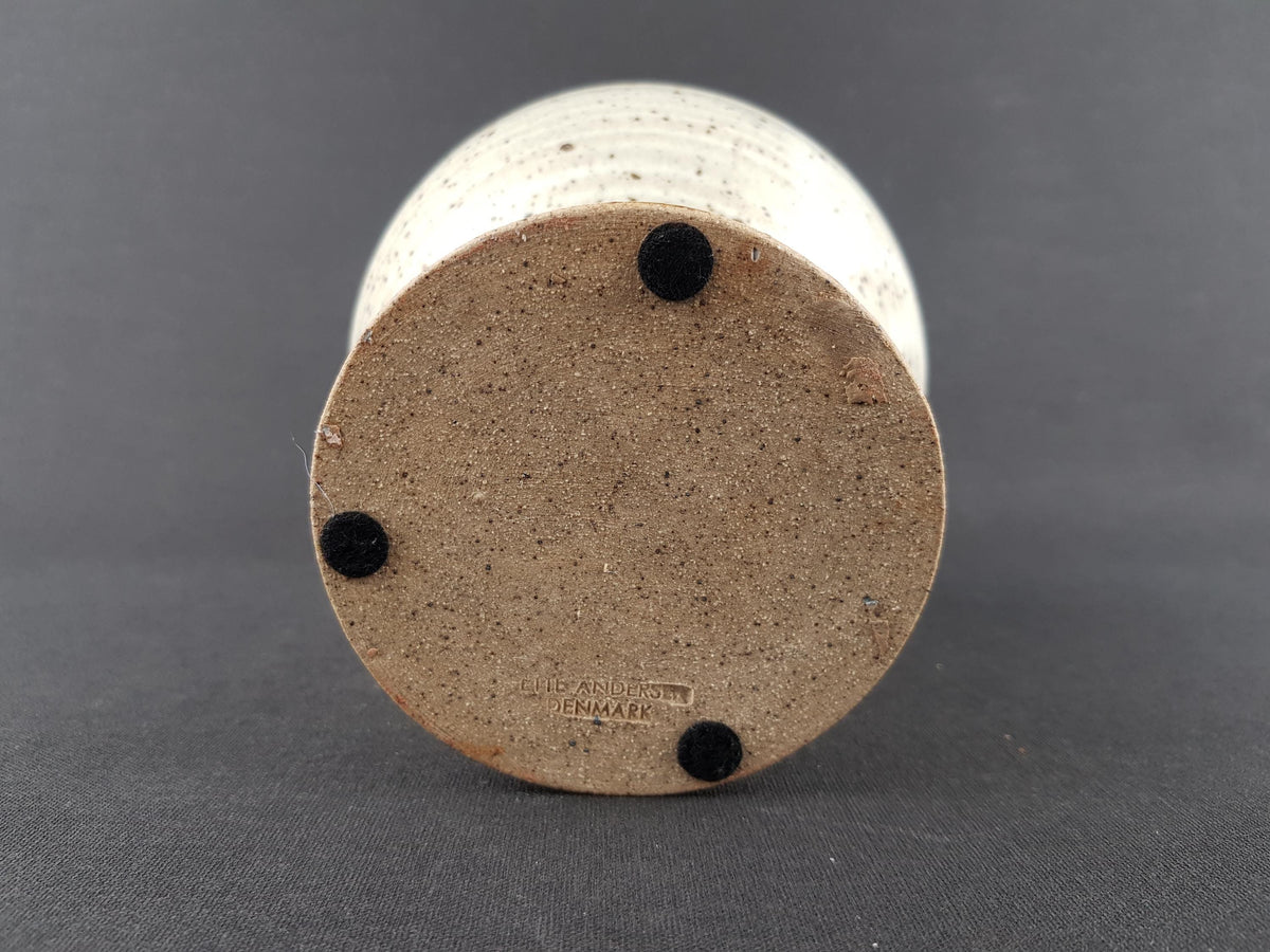 Vintage JETTE ANDERSEN Brown and Beige Speckled Vase, Denmark 1960s