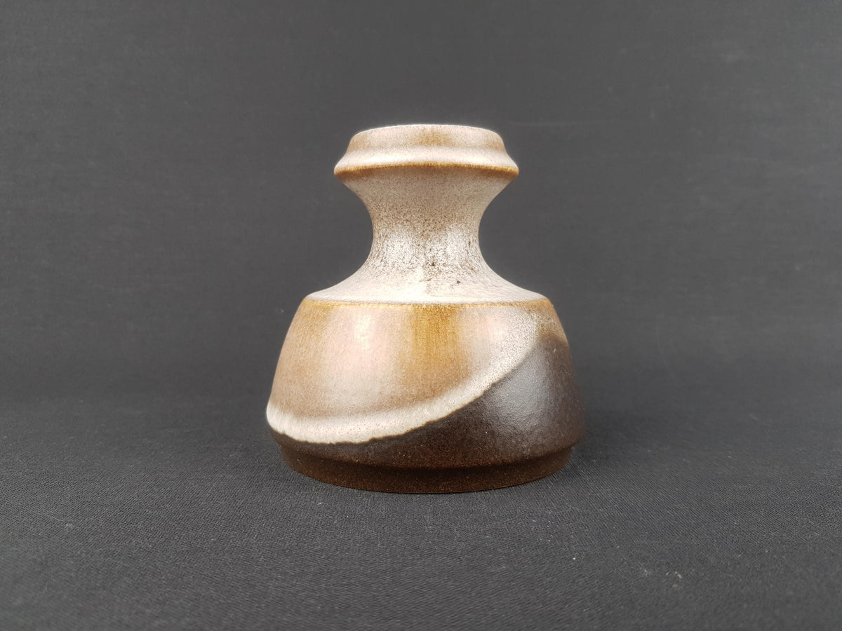 Vintage STEULER KERAMIK Brown and Beige Vase 319-10 West German Pottery 1960s