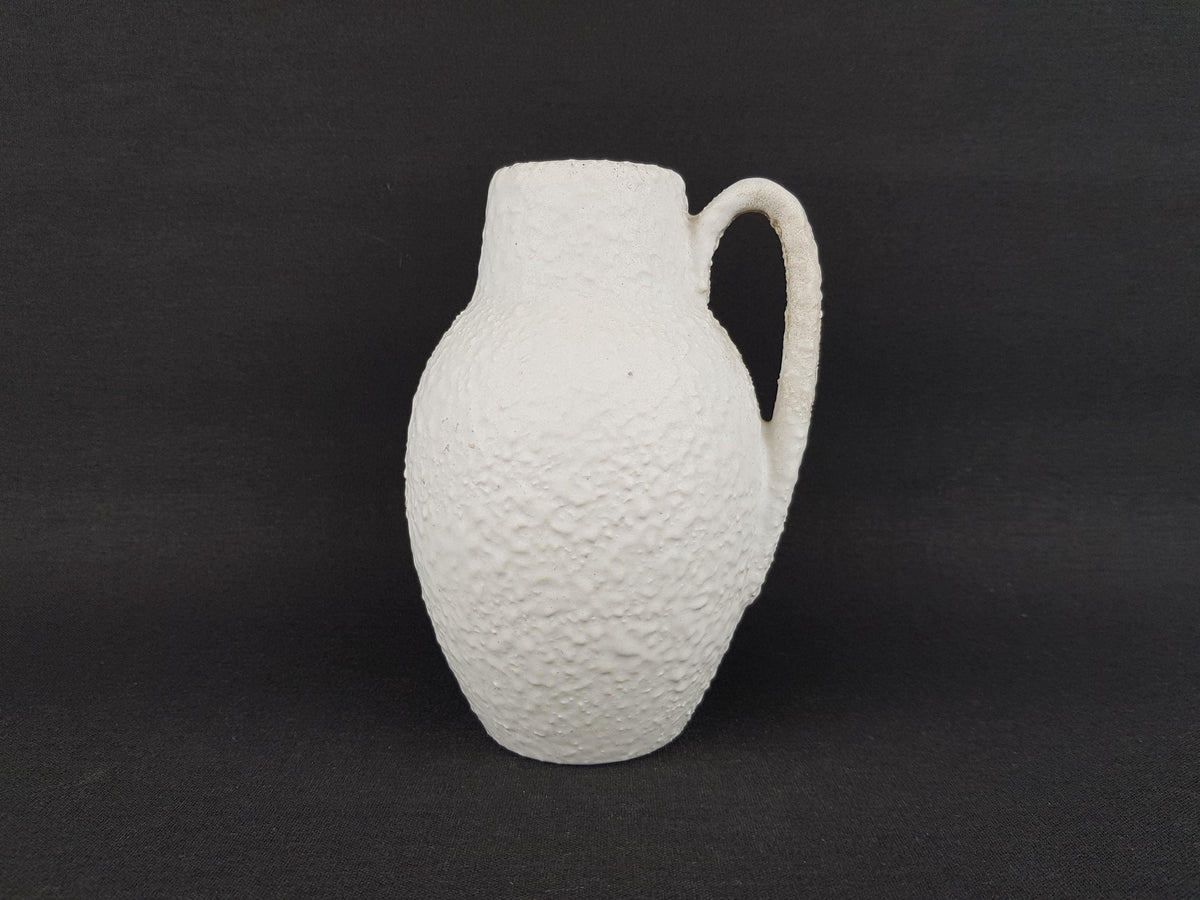 Vintage SCHEURICH KERAMIK White Fat Lava Vase 414-16 West German Pottery 1960s