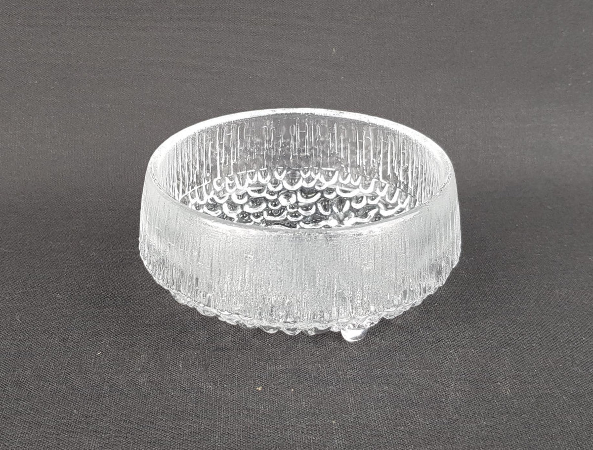 Vintage IITTALA Transparant Glass Bowl "Ultima Thule" Series By Tapio Wirkkala 1960s
