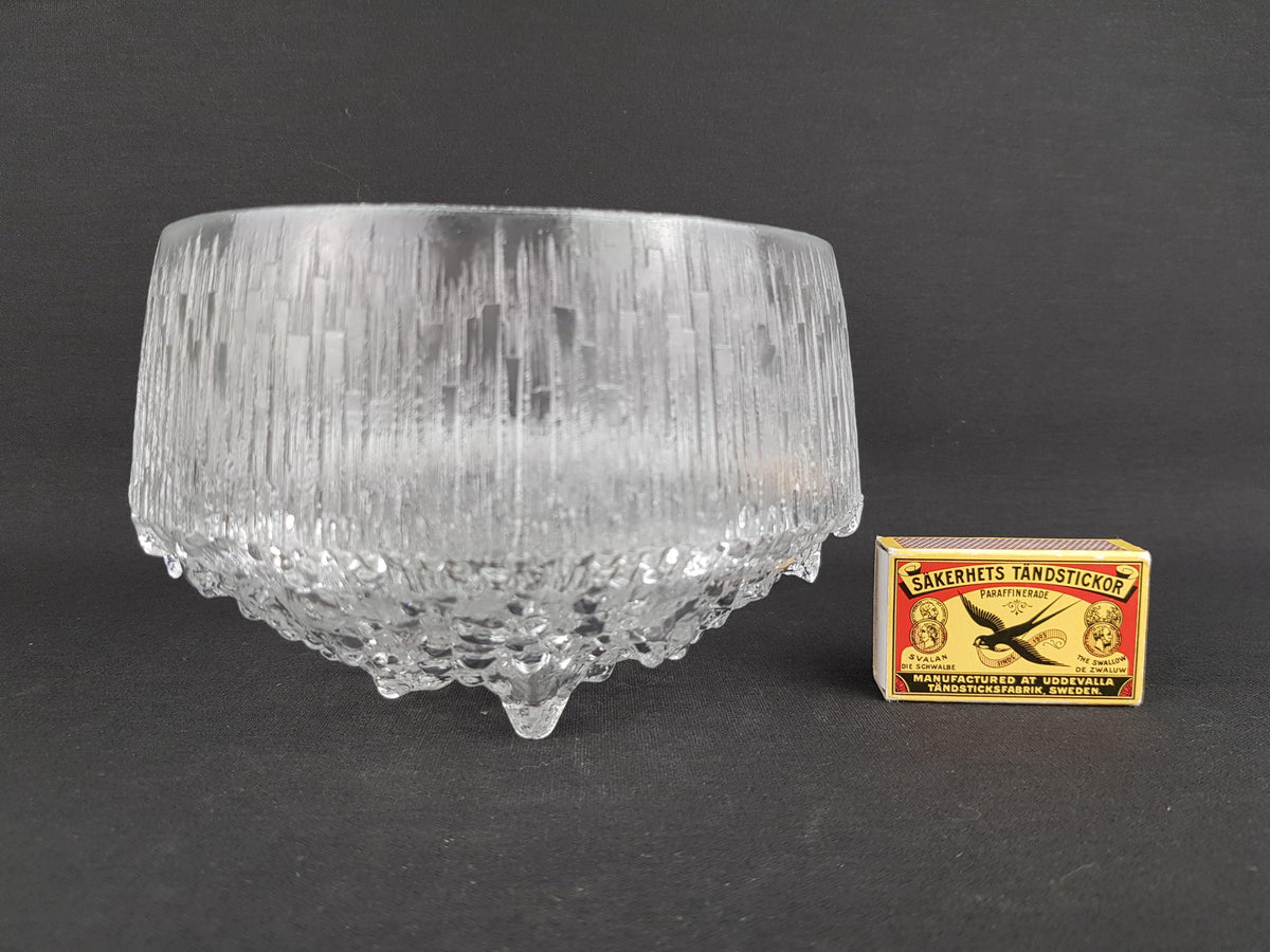 Vintage IITTALA Transparant Glass Bowl Ultima Thule By Tapio Wirkkala 1960s