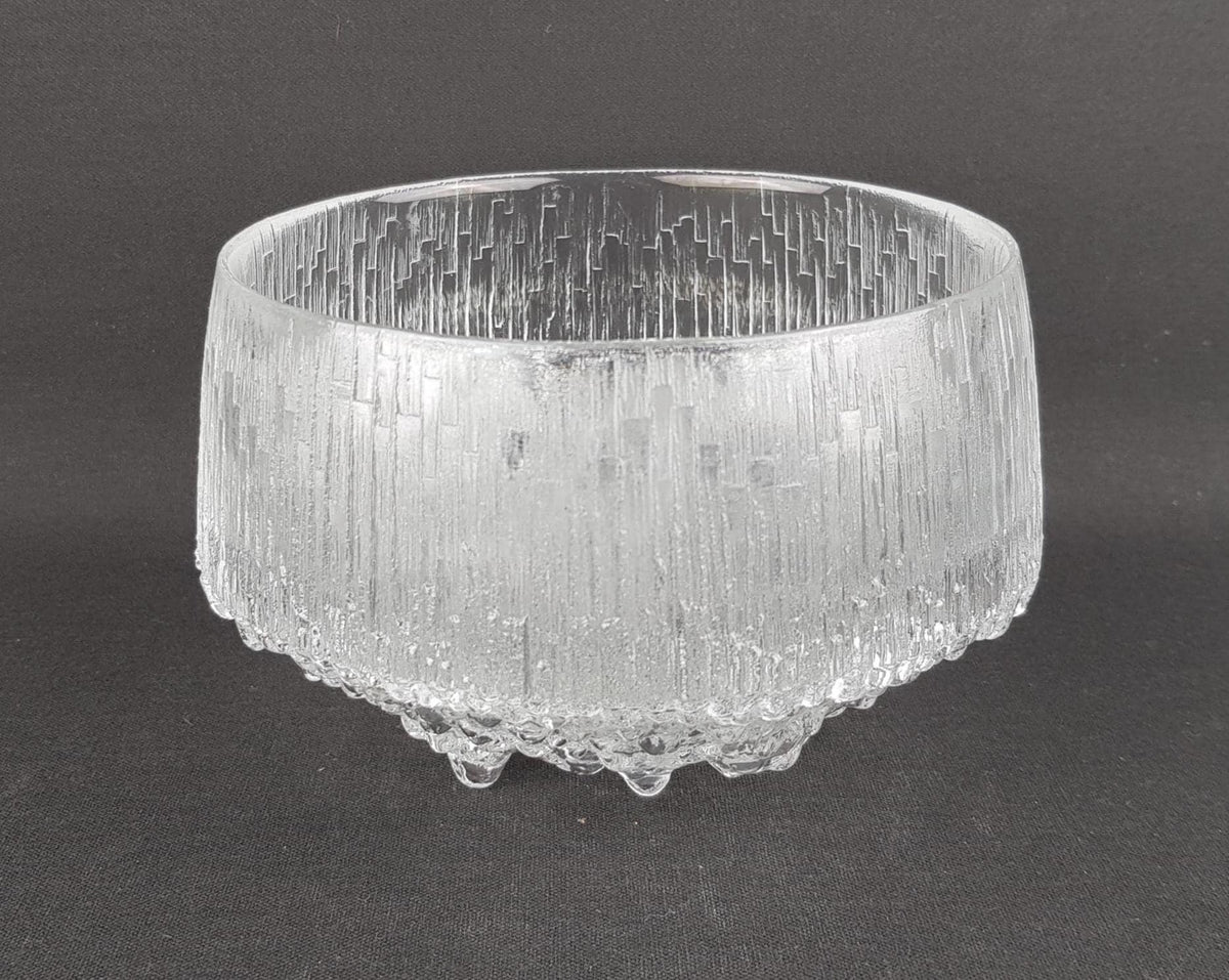 Vintage IITTALA Transparant Glass Bowl Ultima Thule By Tapio Wirkkala 1960s