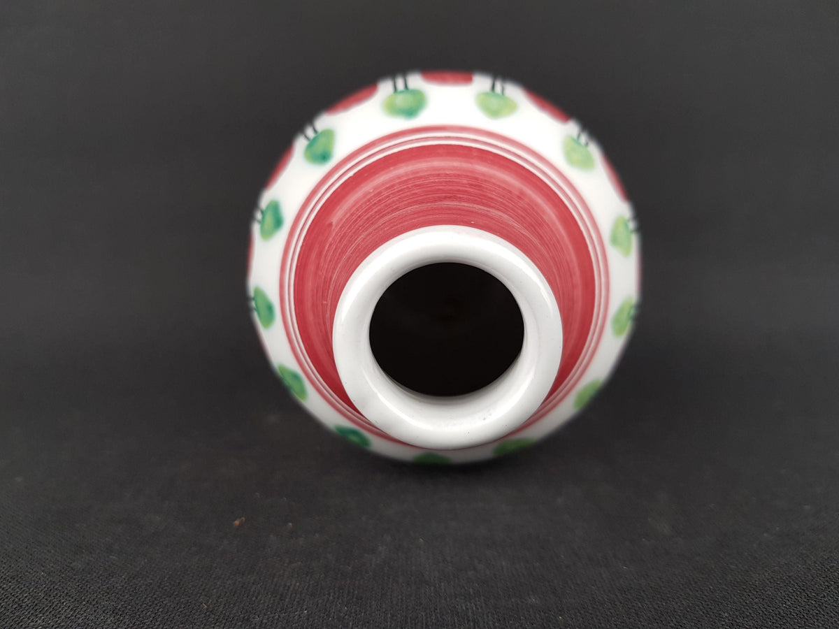 Vintage ELLE KERAMIKK White Handpainted Vase 930 Studio Art Pottery Norwegian Pottery 1960s
