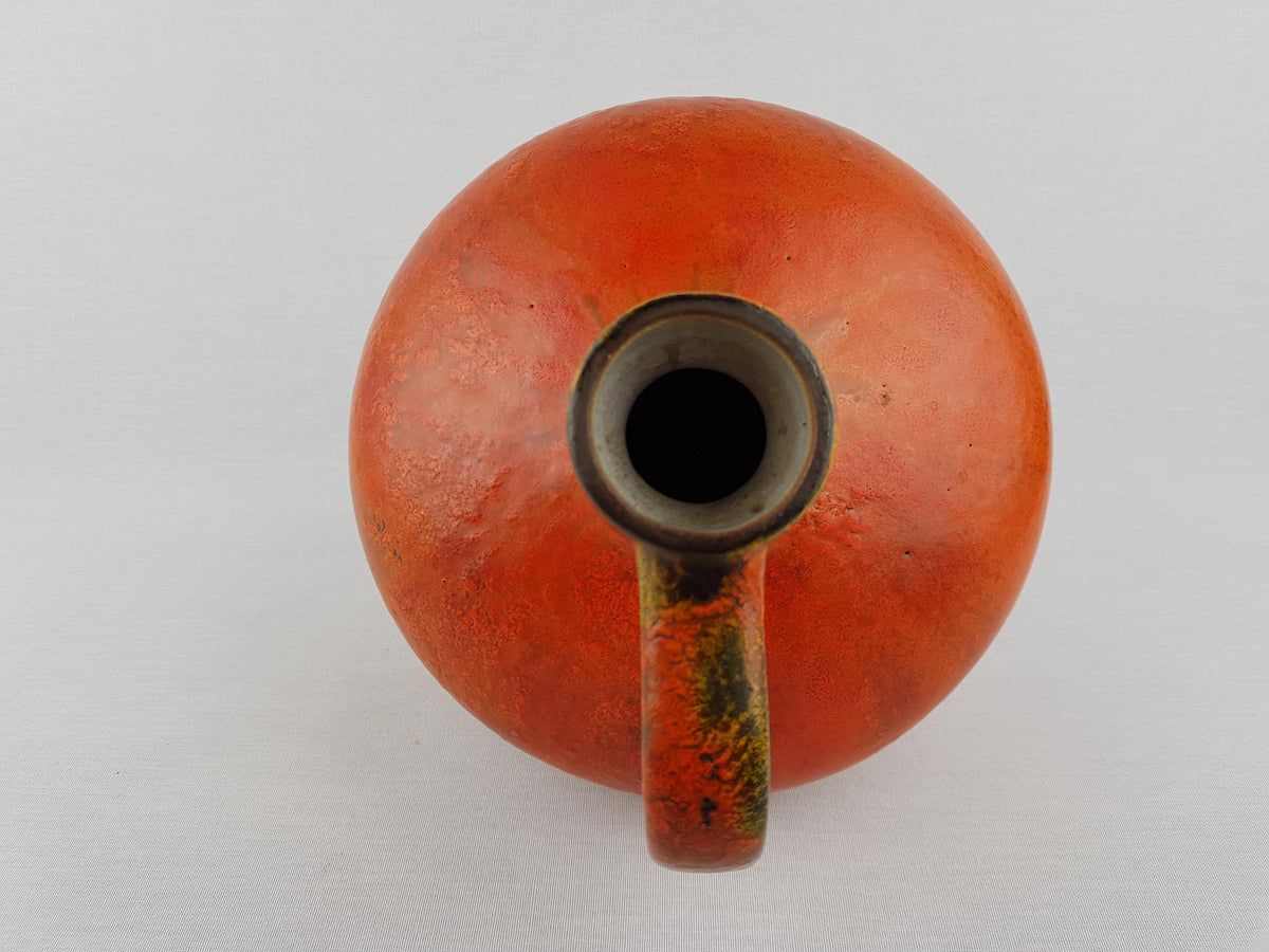 Vintage RUSCHA Keramik "Vulkano" Fat Lava Vase | Mid-Century West German Pottery | 1970s Brutalist Home Decor