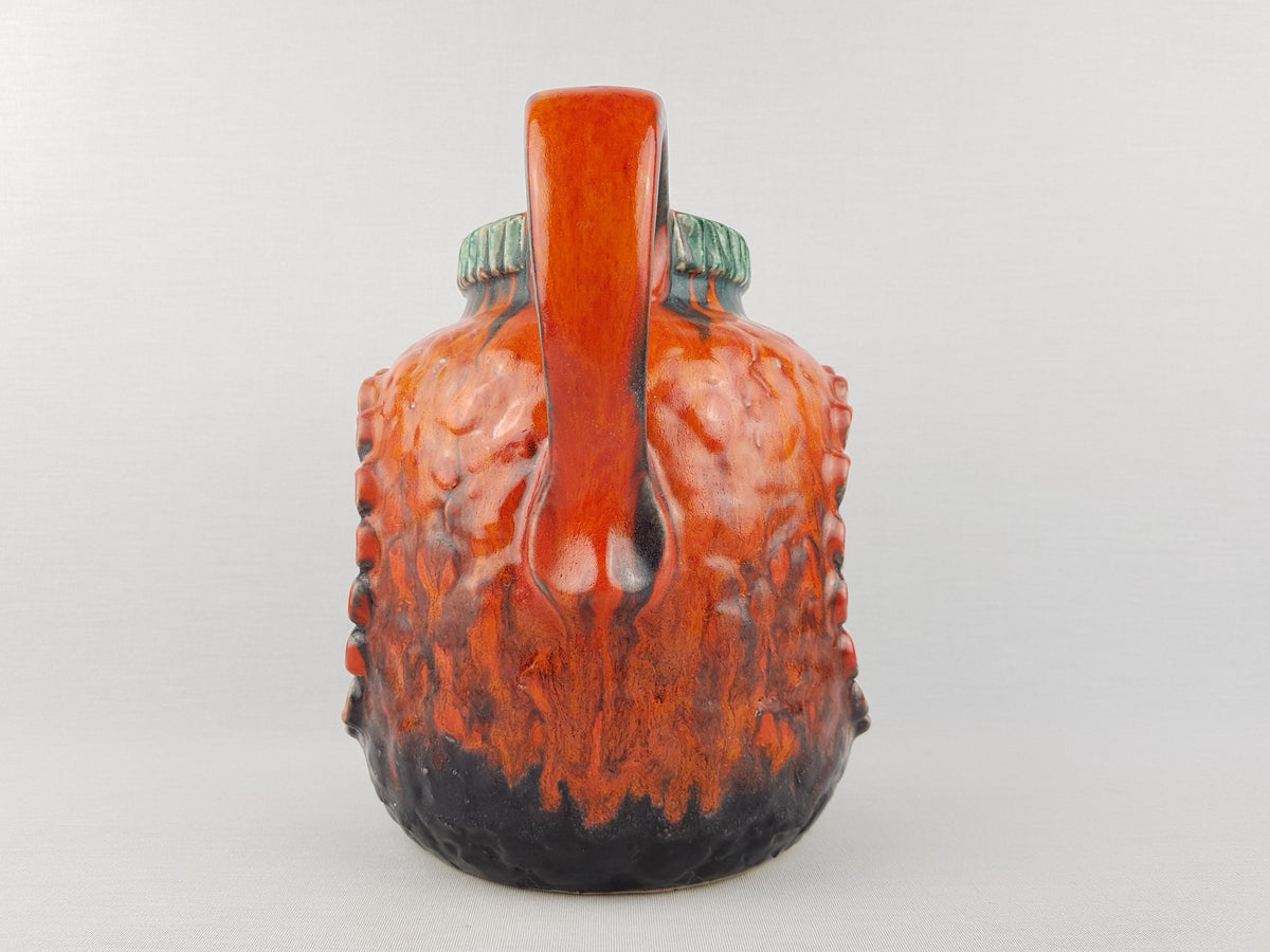 Vintage DÜMLER & BREIDEN Fat Lava Vase Relief Serie 53/21 with Juwel Decor 1970s
