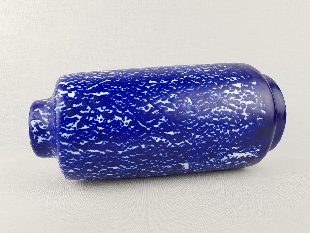 Vintage VEB HALDENSLEBEN Blue and White Vase 3045A East German Pottery 1960s