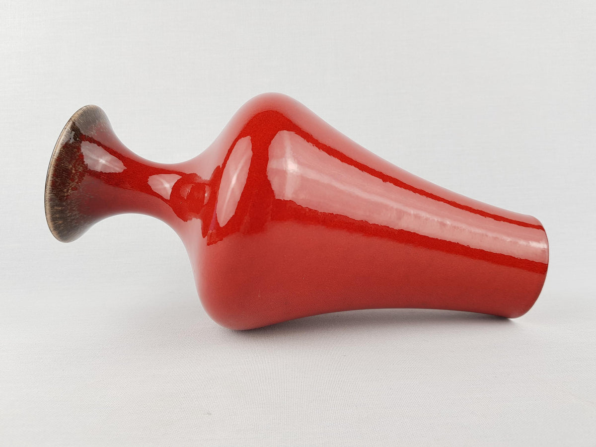 Vintage KERAMICA STUDIO Red Vase English Art Pottery by Karen & Andrew Key 1980s