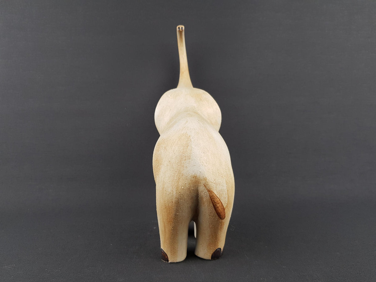 Vintage SGRAFO Elephant figurine by Peter Müller West German Pottery 1970s