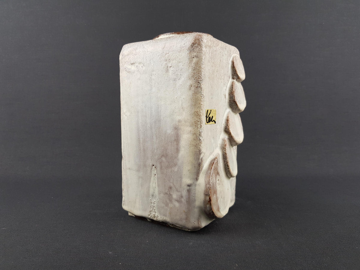 Vintage SCHAFFENACKER Studio Art Pottery Beige Vase V652/2 West German Pottery Fat Lava Era 1960s
