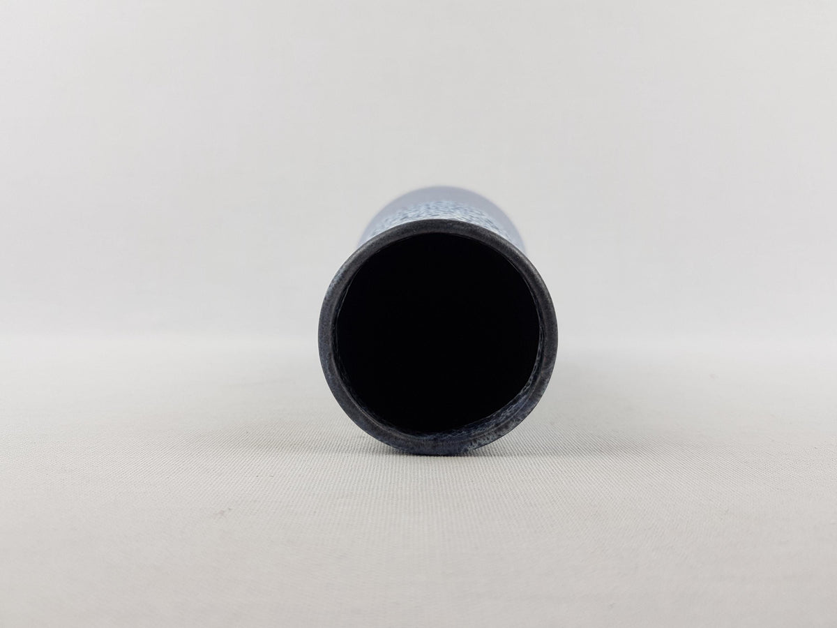 Vintage GRAMANN RÖMHILD Topferei Studio Art Pottery Speckled Blue and White Vase East German Pottery 1960s