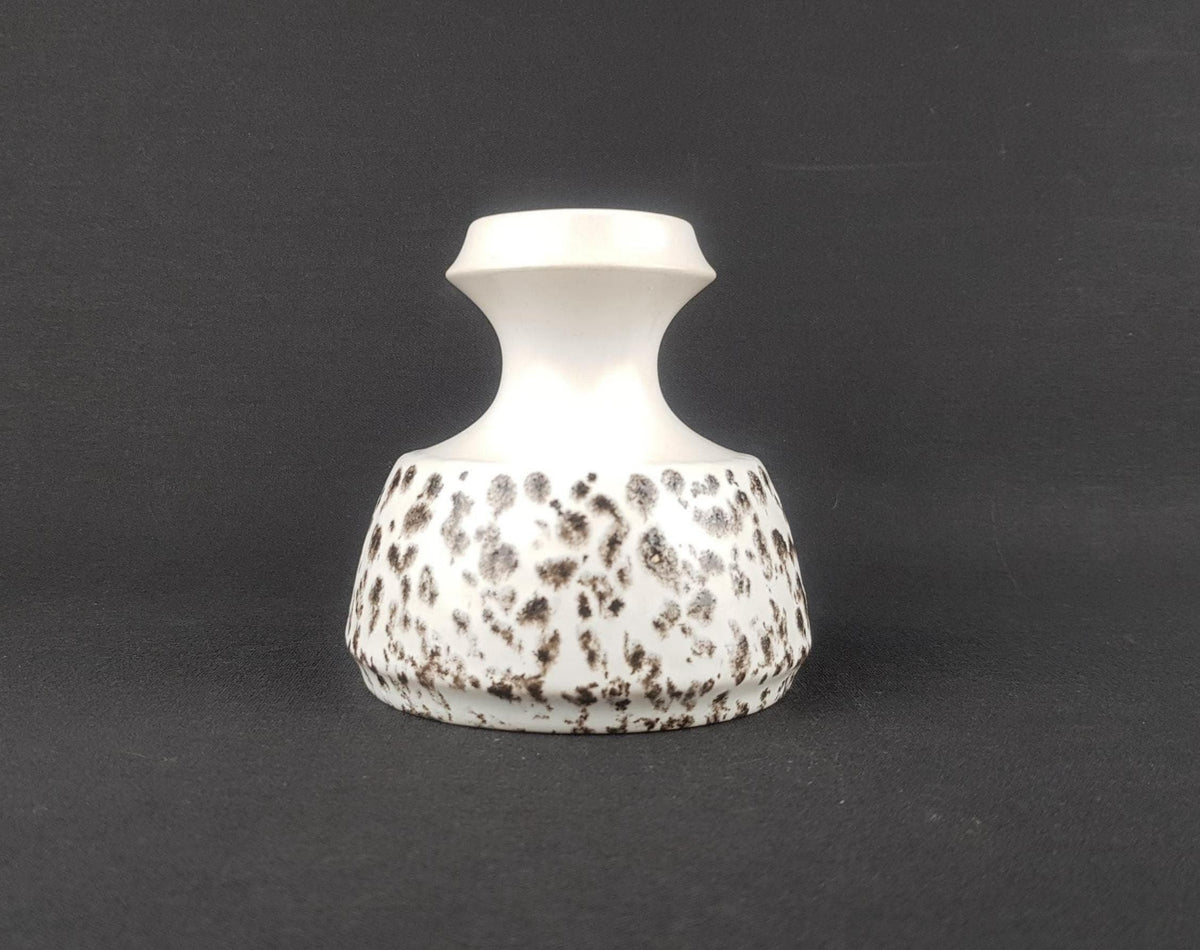 Vintage STEULER KERAMIK White Fat lava Vase 319-10 West German Pottery 1960s