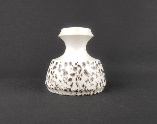Vintage STEULER KERAMIK White Fat lava Vase 319-10 West German Pottery 1960s