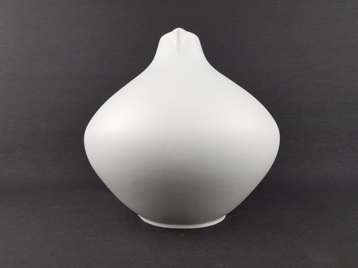 Vintage RUSCHA KERAMIK White Ceramic Vase 315 West German Pottery 1970s