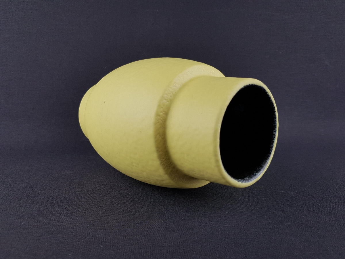 Vintage ES-KERAMIK (Emons und Sohne) Ýellow Vase 631-21 West German Pottery 1970s