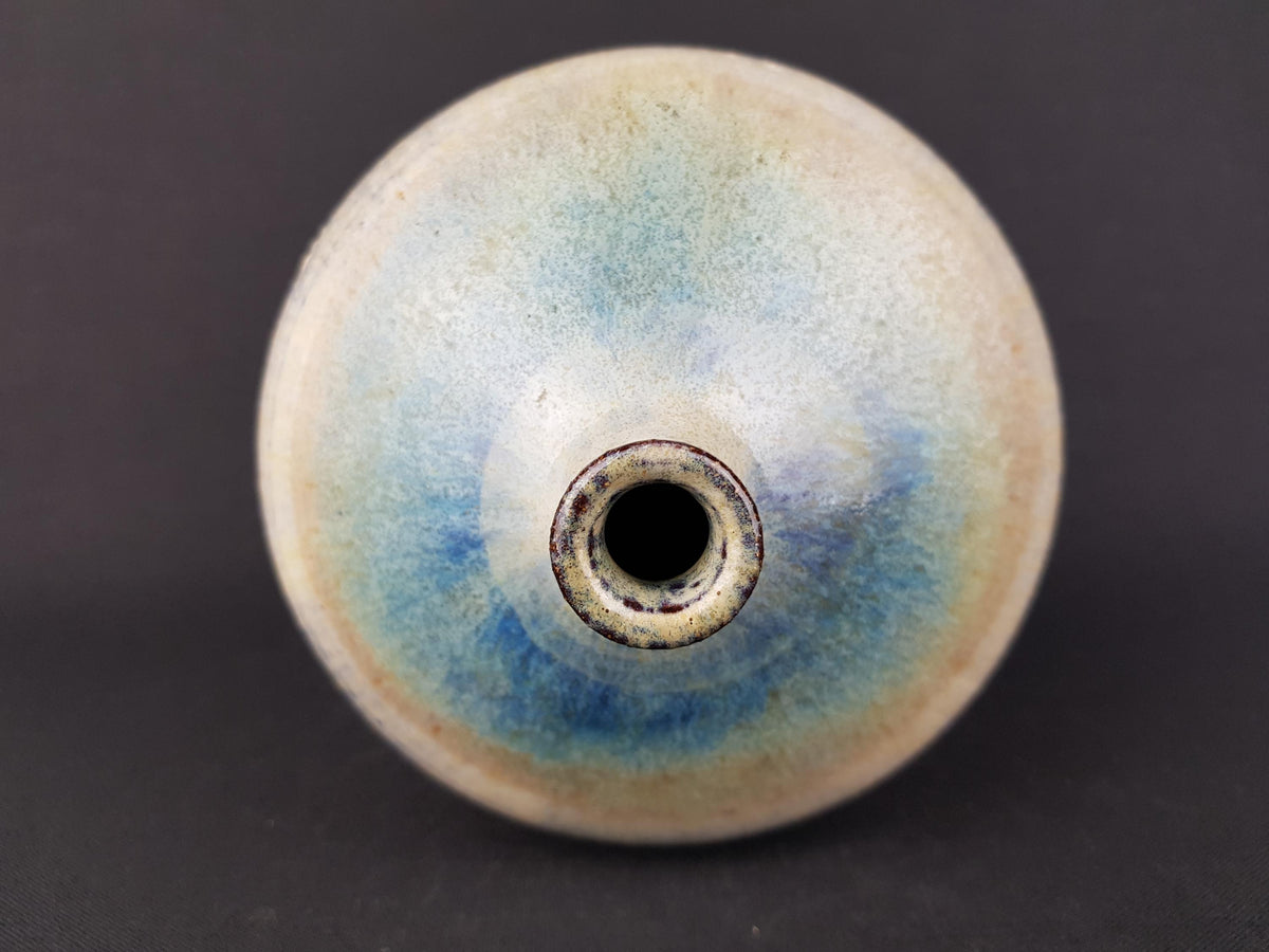 Vintage STUDIO ART POTTERY Brown and Blue Vase, Germany 1960s 1970s