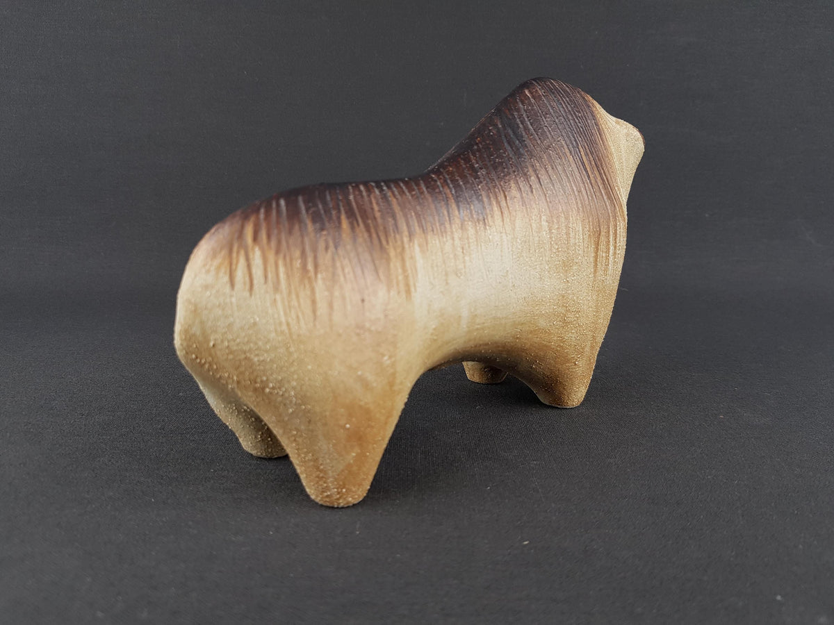 Vintage SGRAFO Bull Steer Taurus Figurine | by Peter Müller | West German Pottery 1970s