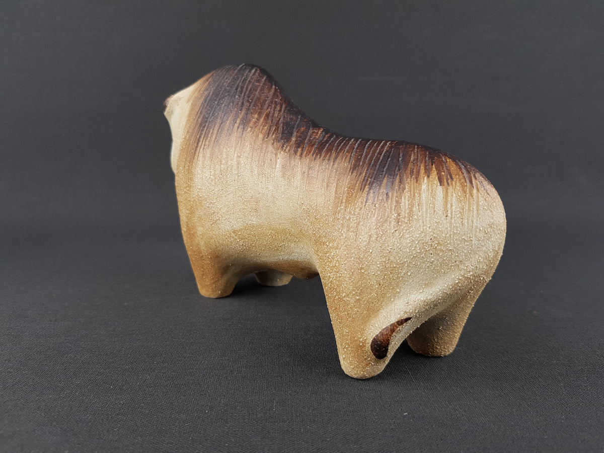Vintage SGRAFO Bull Steer Taurus Figurine | by Peter Müller | West German Pottery 1970s
