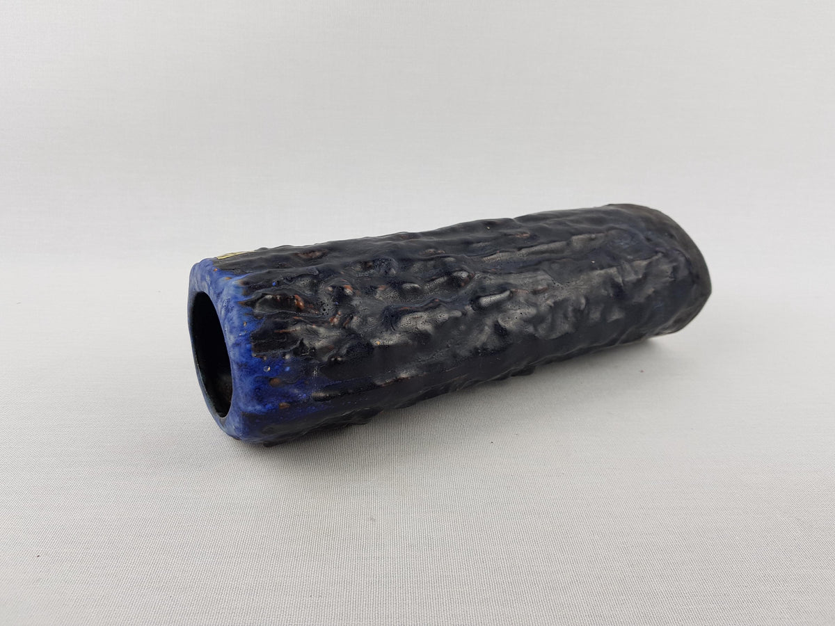 Vintage SCHAFFENACKER Studio Art Pottery Dark Brown and Blue Vase 904 West German Pottery Fat Lava Era 1960s